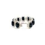 Black Star & CZ Silver Bracelet