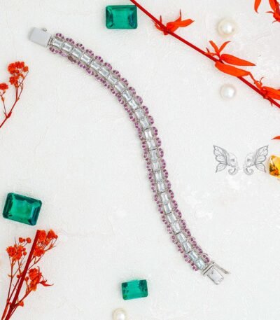 Aquamarine Silver Bracelet
