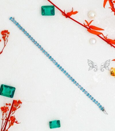 Silver Blue Topaz Bracelet