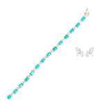 Turquoise & Zircon Bracelet