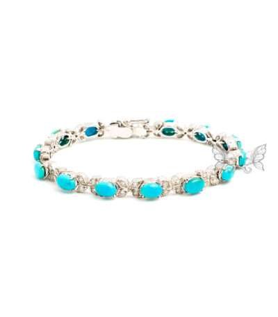 Turquoise & Zircon Bracelet