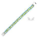 Blue Topaz & Peridot Gemstone Bracelet