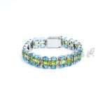 Blue Topaz & Peridot Gemstone Bracelet