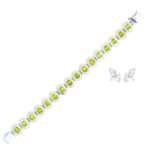 Peridot & Zircon Tennis Bracelet