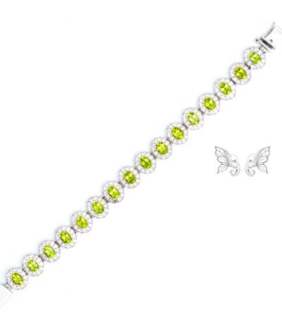 Peridot & Zircon Tennis Bracelet