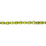 Silver Oval Peridot Bracelet