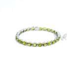 Silver Oval Peridot Bracelet