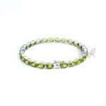Silver Oval Peridot Bracelet