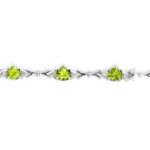 Silver Peridot Bracelet