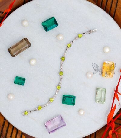 Silver Peridot Bracelet