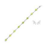 Silver Peridot Bracelet