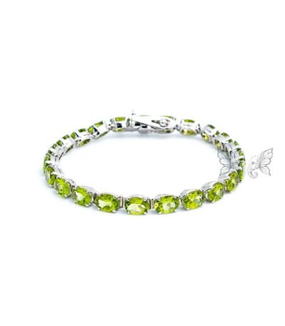 Silver Peridot Bracelet
