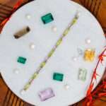 Silver Peridot & Ruby Bracelet