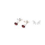 Silver Garnet Cufflinks