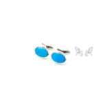 Turquoise Silver Cufflinks