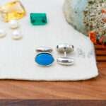 Turquoise Silver Cufflinks