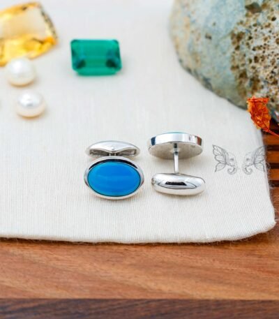 Turquoise Silver Cufflinks