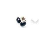 Silver Cufflinks Black Star