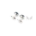 Silver Cufflinks Black Star