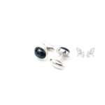 Silver Cufflinks Black Star