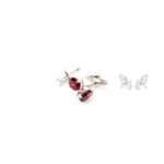 Garnet Silver Cufflinks