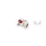 Garnet Silver Cufflinks