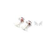 Garnet Silver Cufflinks
