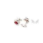 Garnet Silver Cufflinks