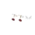 Silver Garnet Cufflinks