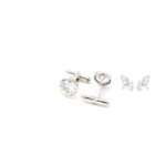 Silver Zircon Cufflinks