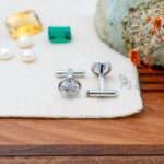 Silver Zircon Cufflinks