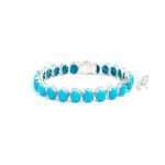 Silver Oval Turquoise Bracelet
