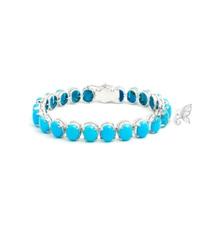Silver Oval Turquoise Bracelet