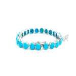 Silver Oval Turquoise Bracelet