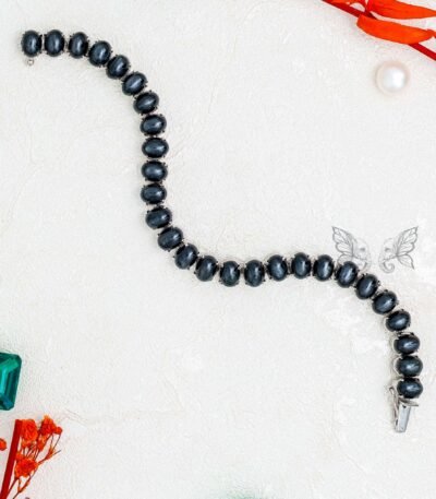 Black Star Gemstone Silver Bracelet