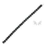 Black Star Gemstone Silver Bracelet