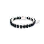 Black Star Gemstone Silver Bracelet