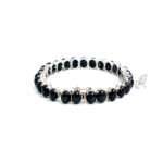 Black Star Gemstone Silver Bracelet