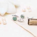 Silver Emerald Cufflinks