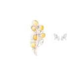 Citrine Floral Brooch
