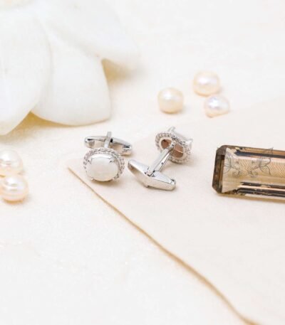 Silver Opal Cufflinks