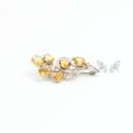 Citrine Floral Brooch