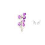 Amethyst Silver Floral Brooch