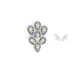 Peridot & Sapphire Silver Brooch