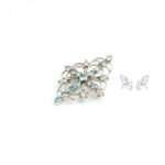 Aquamarine Starburst Brooch