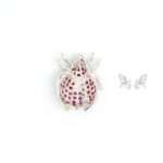 ladyBug Ruby Brooch