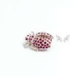 ladyBug Ruby Brooch