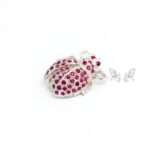 ladyBug Ruby Brooch