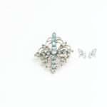 Aquamarine Starburst Brooch