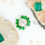 Green Hydro Gemstone Brooch